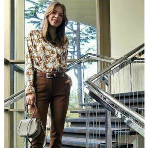 ZARA CHAIN PRINT V-NECK BODYSUIT 0594/210